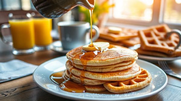 Top 10 recettes de pancakes et waffles pour un déjeuner parfait